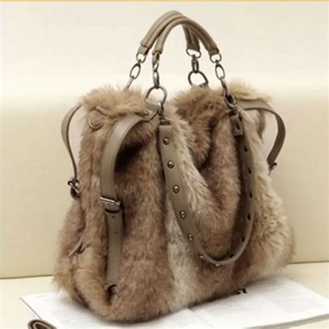 fake rabbit fur bag|Faux Fur Handbags, Purses & Wallets for Women .